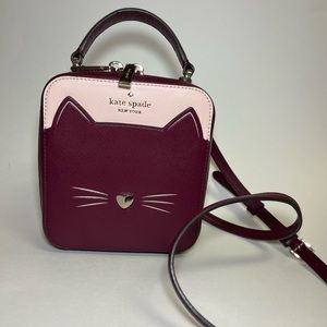 Kate Spade Pink Cat Pillbox Crossbody
